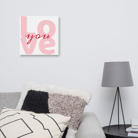 Canvas 'Love You' Print