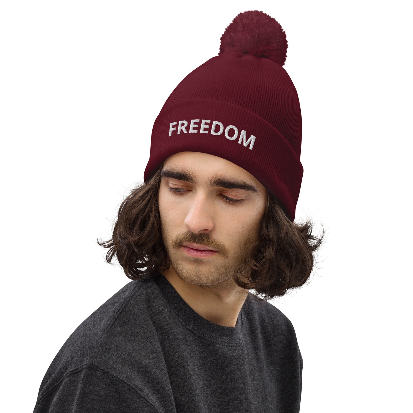 Pom Pom Beanie 'Freedom'