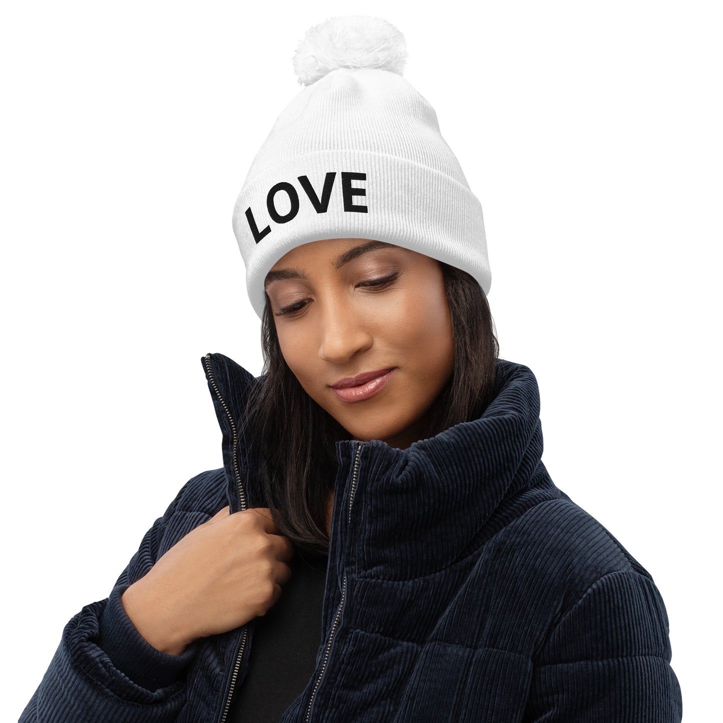 Pom Pom Beanie 'Love'