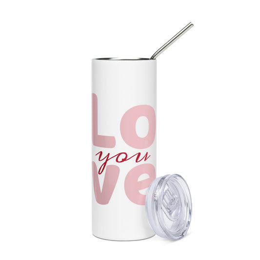 Stainless Steel Tumbler 'Love You'